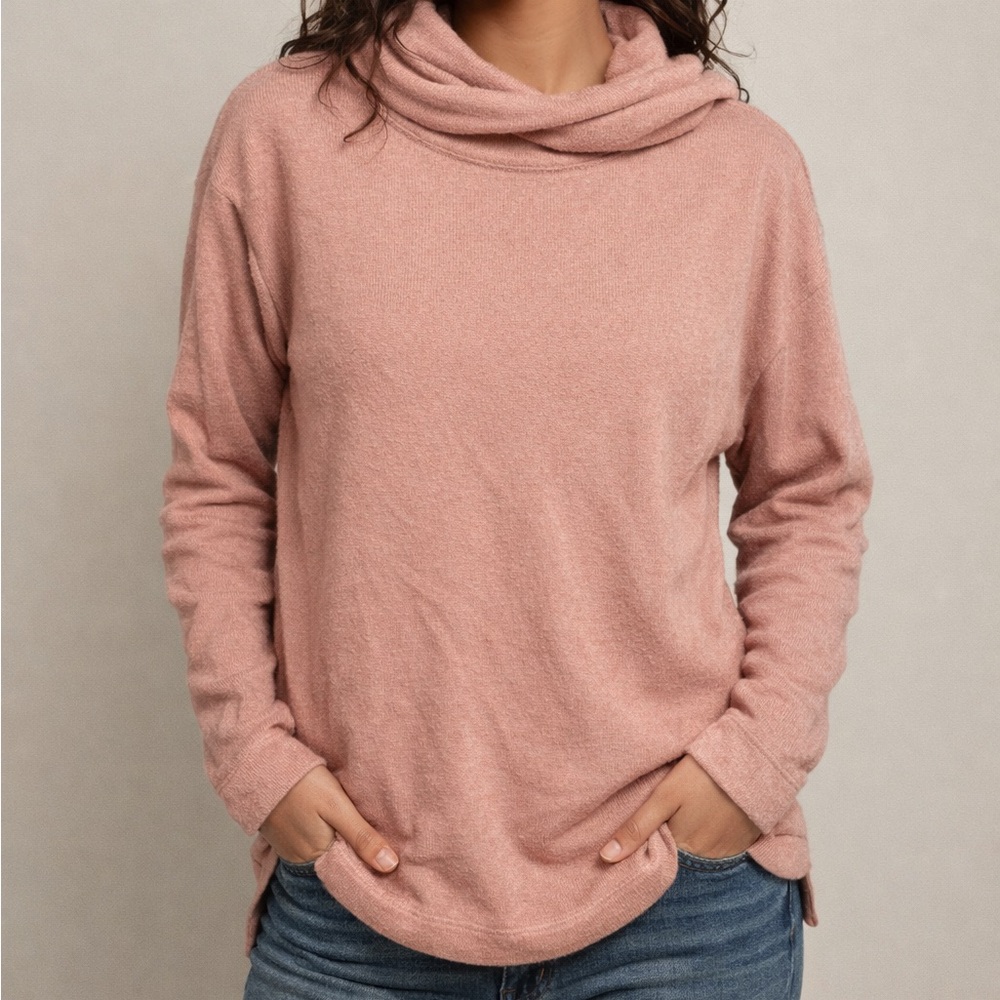 J. Crew Dusty Pink Cowl Neck Long Sleeve Sweater